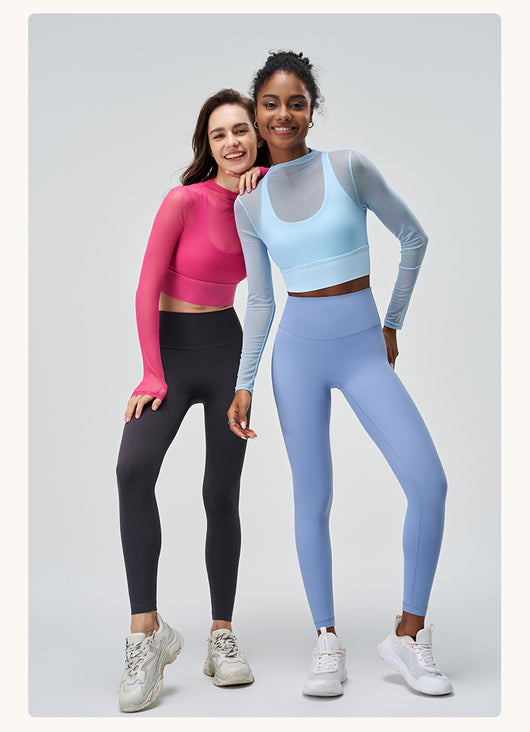 Playera Deportiva Reductora de Malla para Mujer - Manga Larga Transpirable de Secado Rápido - Image 16
