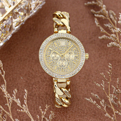 Reloj Hip Hop Cadena Cubana Diamantes Cuarzo - Image 13