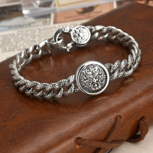 Pulsera Escamas de Dragón Plata 925 Estilo Chino Contemporáneo - Image 4