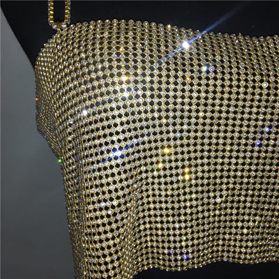 Top Espalda Descubierta con Cadena de Diamantes - Image 4