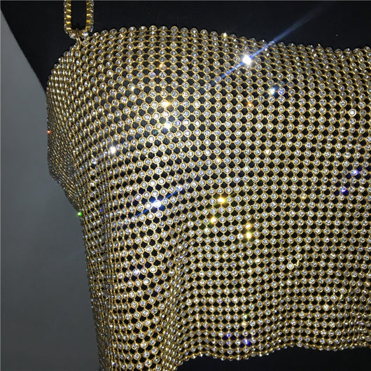 Top Espalda Descubierta con Cadena de Diamantes - Image 4