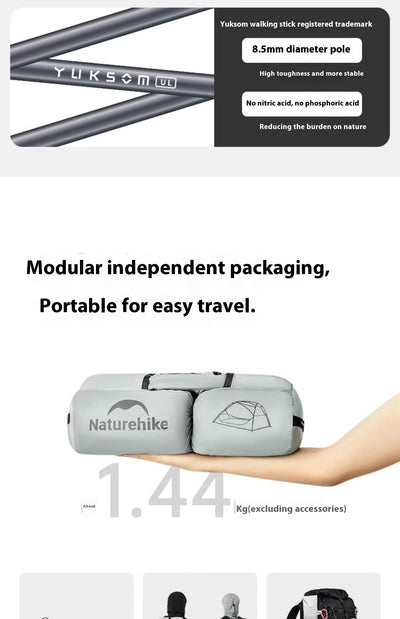 Tienda de Campaña Ultraligera Doble para Senderismo y Montaña - Image 13
