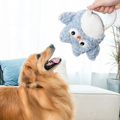 Juguete para Perros Resistente de Peluche - Mordedor Chirriante con Forma de Animales