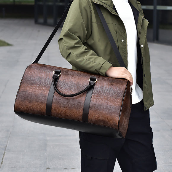 Bolsa de Viaje Deportiva para Hombre con Patrón Cocodrilo Personalizable