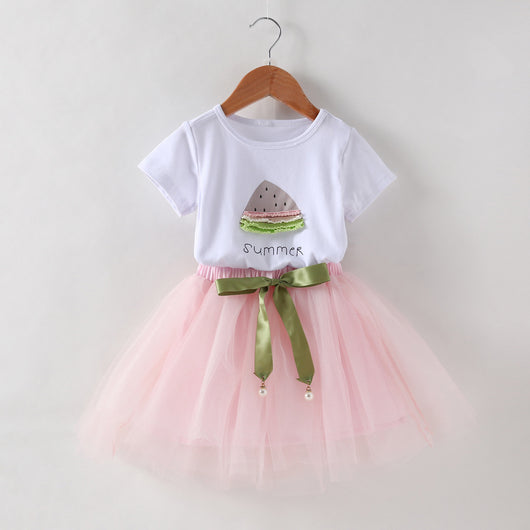 Conjunto de Dos Piezas para Niña con Estampado de Fresas Estilo Coreano - Image 10