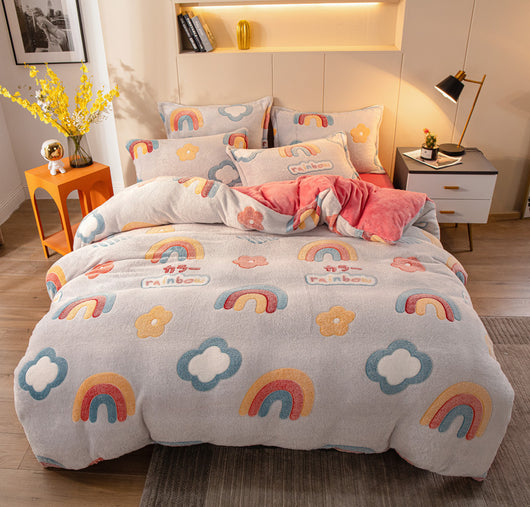 Juego de Cama 4 Piezas con Sábanas de Terciopelo Suave - Calidez Premium - Image 16