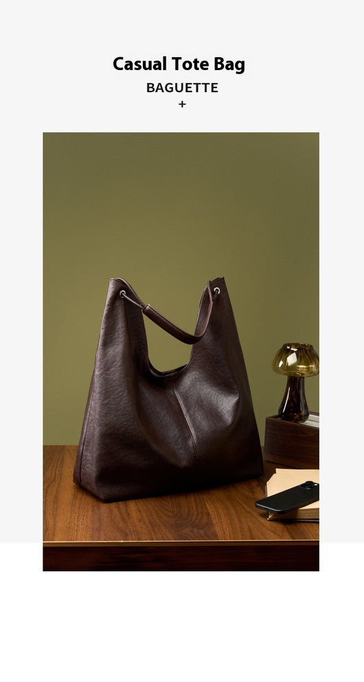 Bolso Tote Grande de Cuero Curtido Vegetal con Textura - Image 10
