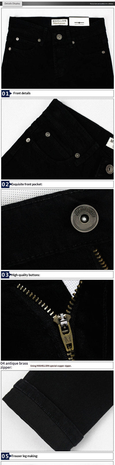Pantalones Skinny Negros Elásticos para Hombre - Image 9