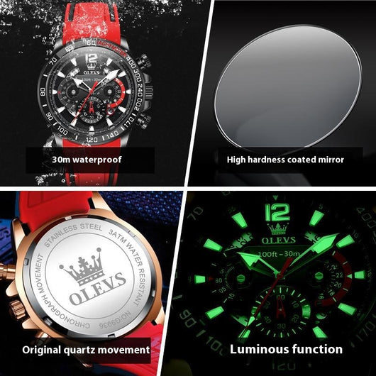 Reloj Inteligente de Banda Silicona con Luz Nocturna para Hombre - Image 3