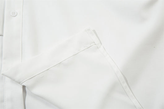 Camisa Plisada Suelta de Manga Larga para Hombre - Diseño Moderno y Elegante - Image 13