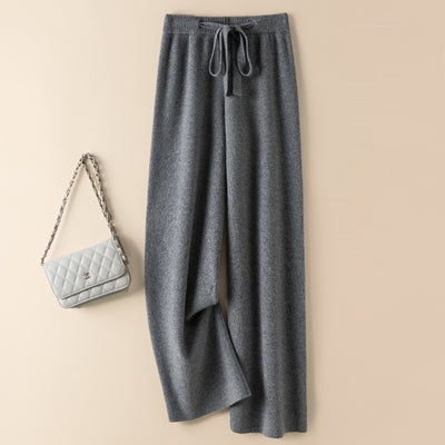 Pantalón Ancho de Lana Gruesa Cintura Alta Efecto Caída - Image 18