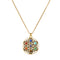 Hidden Plateado Pendant Energy Stone Necklace Yoga Dorado E