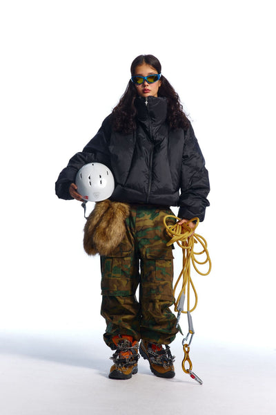 Abrigo Pato Blanco con Cuello Mao - Diseño Moderno Invierno - Image 7