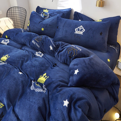 Juego de Sábanas de Franela 4 Piezas - Funda Nórdica, Sábana Bajera y Fundas de Almohada - Image 24