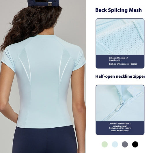 Top de Yoga Manga Corta Premium - Ajuste Slim Verano - Image 3