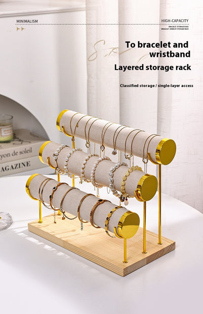 Organizador de Joyas Multicapa con Estructura de Metal y Franela - Image 13