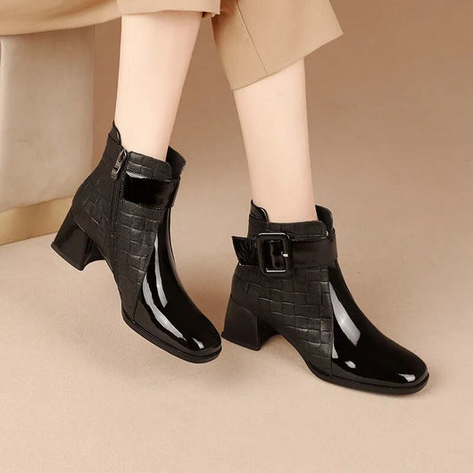 Botines Puntiagudos con Tacón Robusto para Mujer - Image 8