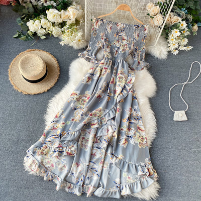 Vestido de Resort con Hombros Descubiertos y Volantes Irregulares - Image 19