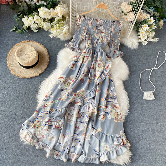Vestido de Resort con Hombros Descubiertos y Volantes Irregulares - Image 19