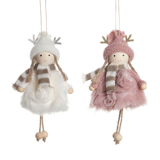 Muñeca Decorativa Navideña con Astas y Alas de Ángel - Image 5