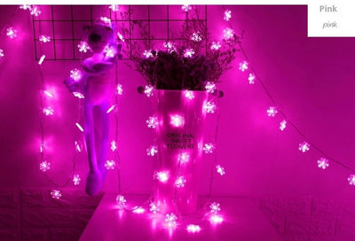 Cadena de Luces Solares con Diseño de Copos de Nieve LED - Image 18