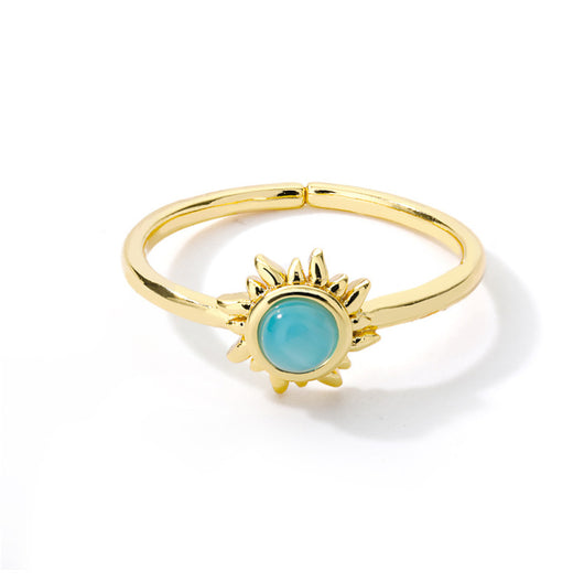 Anillos de Acero Inoxidable para Pareja: Sol y Luna, Loto Vintage y Ópalo - Image 5