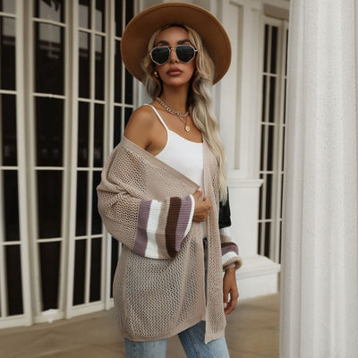Cardigan Tejido Holgado para Mujer con Detalles Calados - Image 8