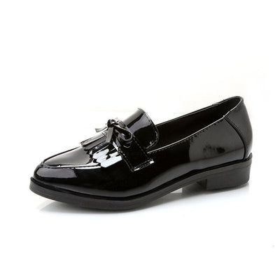 Zapatos Planos Estilo Británico con Moño y Punta Afilada - Image 5