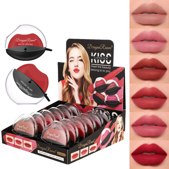 Conjunto com 12 Batons Líquidos Matte Lazy Lip - Cores Versáteis com Apresentação em Caixa