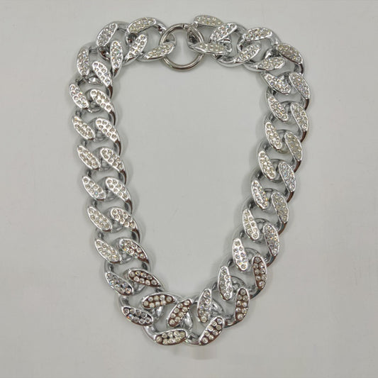 Collar Decorativo para Perro con Cadena y Cristales Brillantes