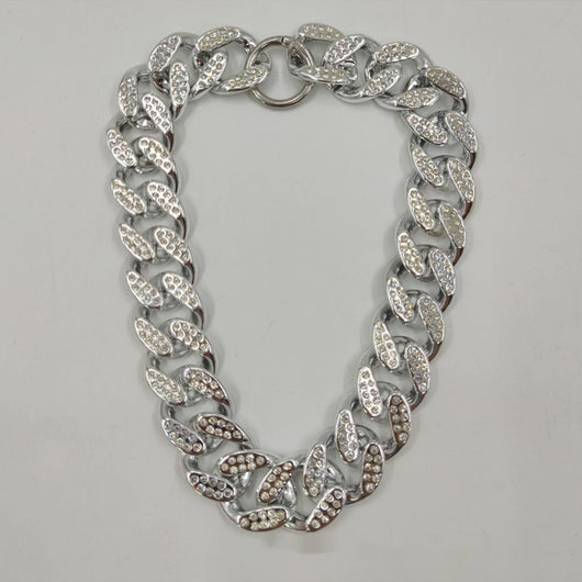 Collar Decorativo para Perro con Cadena y Cristales Brillantes