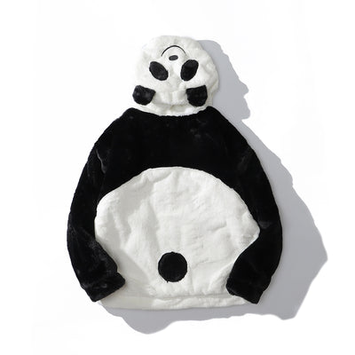 Abrigo Reversible de Peluche Vaca y Panda - Doble Cara para Invierno - Image 5