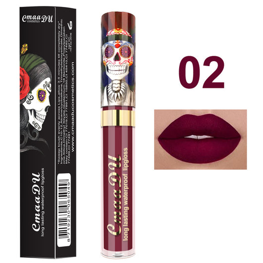 Labial Brillo Metálico Perlado Calavera - Efecto Espejo - Image 7