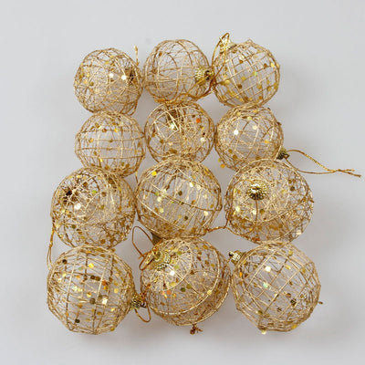 Bola Navideña Dorada con Acabado Escamoso - Image 6