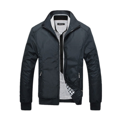Chaqueta Casual de Cuello Alto para Hombre Talla Grande - Image 4