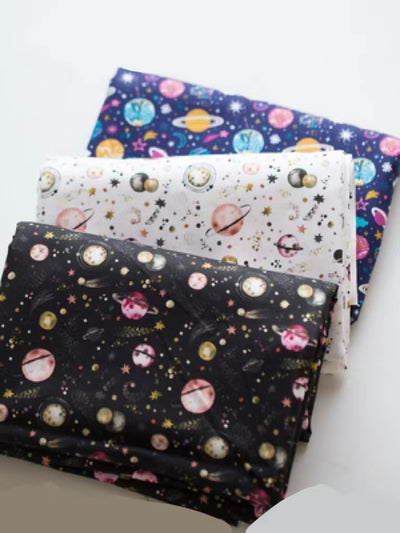 Tela de Algodón Estampada Digitalmente con Diseño Patchwork Universo Artístico Cielo Estrellado - Image 7