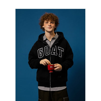 Sudadera con Capucha de Polar Monograma Bordado y Cierre - Image 11