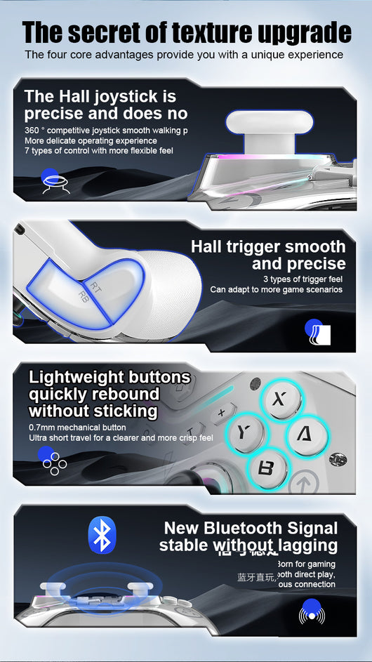 Control Gamer NS Personalizable con Bluetooth Programable - Image 14
