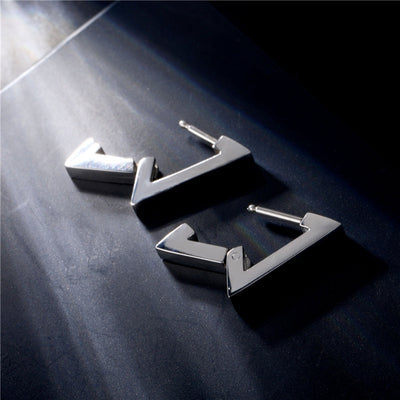 Aros Triangulares de Acero Inoxidable para Hombre y Mujer - Diseño Punk Hip Hop - Image 23