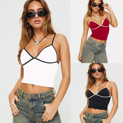 Top Escote Asimétrico Mujer