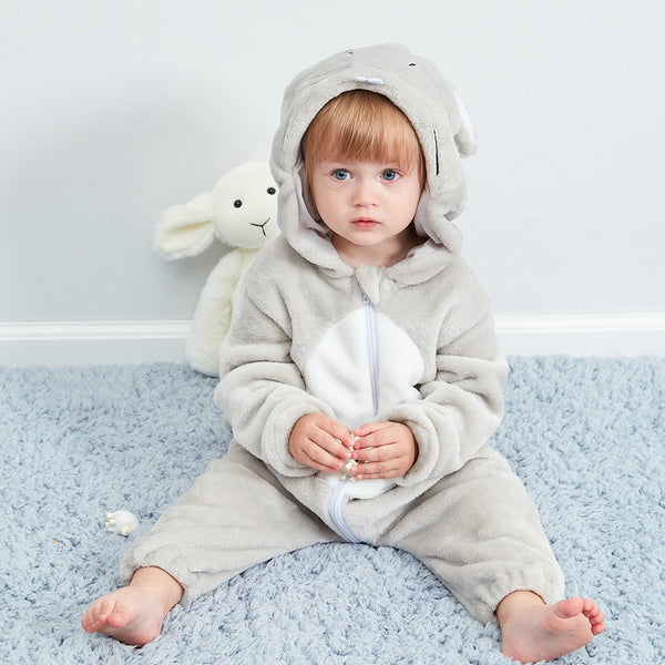 Pijama Mameluco Infantil Estampado Ratón - Diseño Otoñal en Franela
