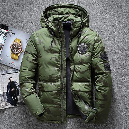 Chaqueta de Plumón Camuflada Impermeable Slim Fit para Hombre - Image 6