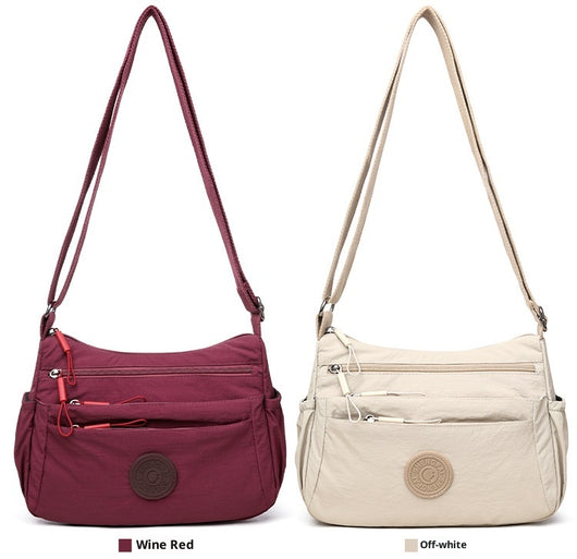 Bolsa Mensajera Casual Ligera Multicompartimento Diseño Simple - Image 14