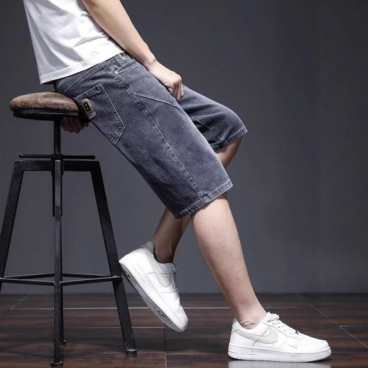 Shorts de Mezclilla Rectos Ligeros para Hombre - Perfecto para Verano - Image 3