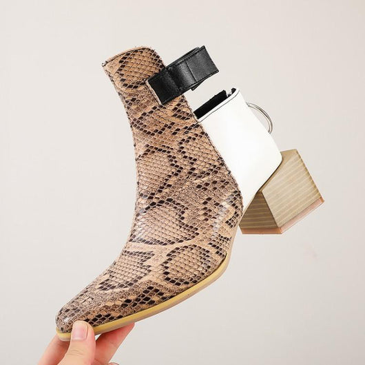 Botas Martín Mujer Estilo Británico Talla Grande Tacón Grueso - Image 11