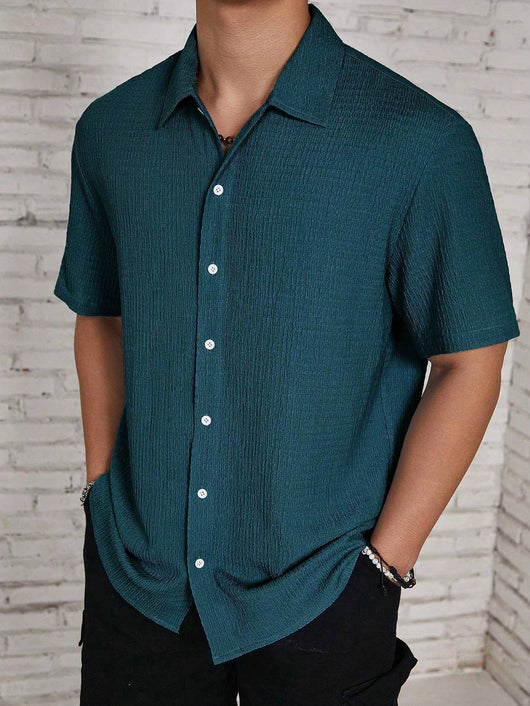 Camisa Casual Retro Resort con Cuello Solapa para Hombre - Image 31