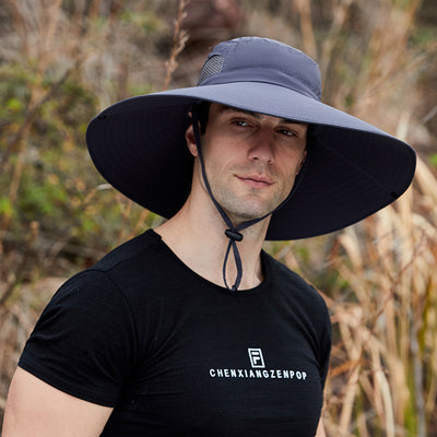 Sombrero Bucket de Ala Ancha para Hombre - Protección Solar Verano - Image 6