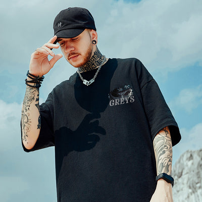 Playera Casual de Manga Corta Estilo Urbano para Hombre