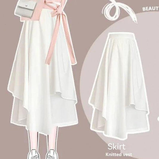 Conjunto Camiseta y Falda Suelta Estilo Coreano - Image 10