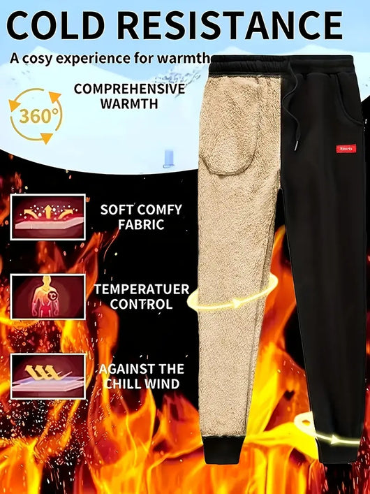 Pantalones Jogger de Invierno para Hombre con Forro Polar y Cintura Ajustable - Image 17
